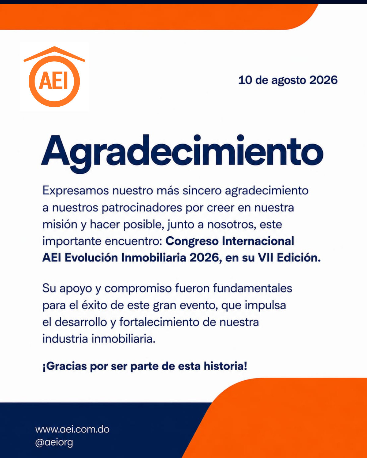 Agradecimiento a nuestros patrocinadores
