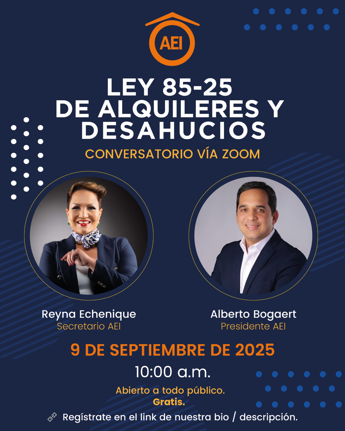 Conversatorio sobre la Ley 85-25 de alquileres y desahucios