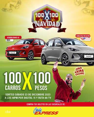 100 Carros X 100 Pesos de Navidad 2023